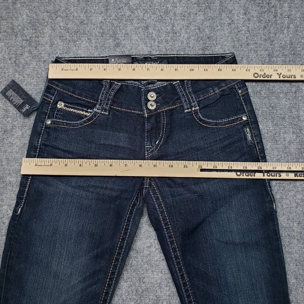 Silver Jeans Dawson Womens 26X32 Blue Bootcut Faded Embroidered Low Rise New - Picture 7 of 12